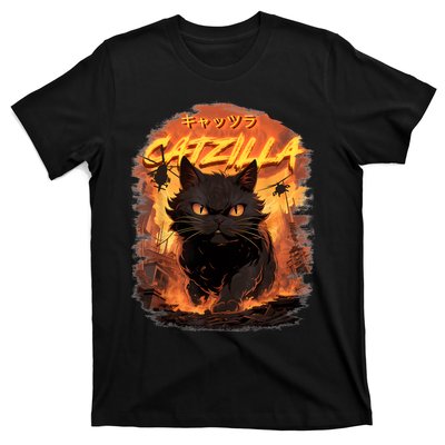 Funny Cat Lover Catzilla Cat Humor Cat T-Shirt