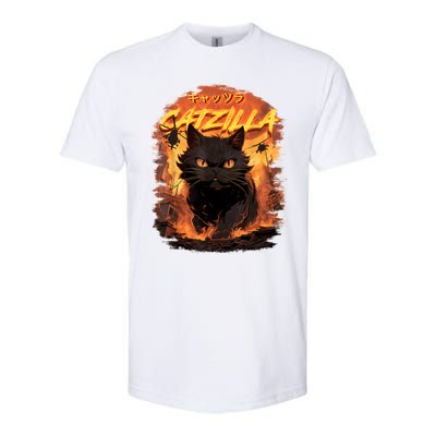 Funny Cat Lover Catzilla Cat Humor Cat Softstyle CVC T-Shirt