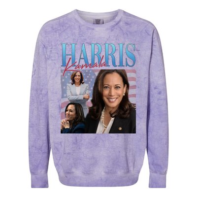 Funny Cat Lovers Kamala Harris Blue Cats Wave For Kamala Colorblast Crewneck Sweatshirt