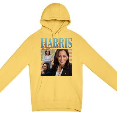 Funny Cat Lovers Kamala Harris Blue Cats Wave For Kamala Premium Pullover Hoodie