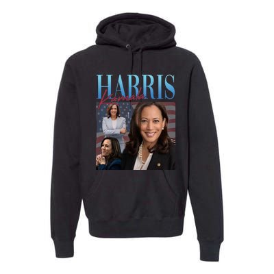 Funny Cat Lovers Kamala Harris Blue Cats Wave For Kamala Premium Hoodie