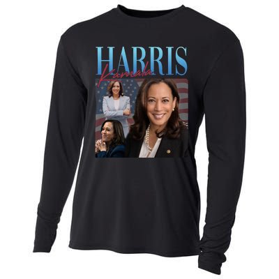 Funny Cat Lovers Kamala Harris Blue Cats Wave For Kamala Cooling Performance Long Sleeve Crew