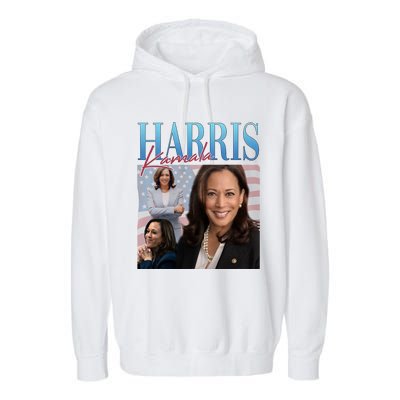 Funny Cat Lovers Kamala Harris Blue Cats Wave For Kamala Garment-Dyed Fleece Hoodie