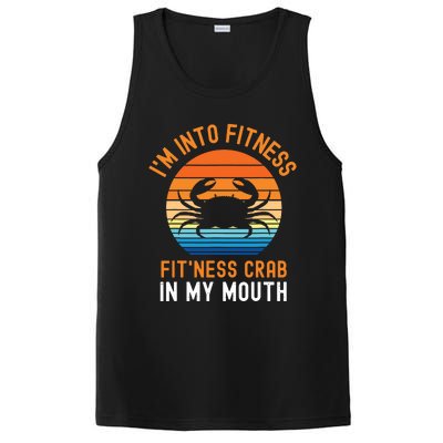 Funny Crab Leg Eating I'm Into Fitness This Crab In My Mouth PosiCharge Competitor Tank