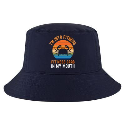 Funny Crab Leg Eating I'm Into Fitness This Crab In My Mouth Cool Comfort Performance Bucket Hat