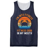 Funny Crab Leg Eating I'm Into Fitness This Crab In My Mouth Mesh Reversible Basketball Jersey Tank