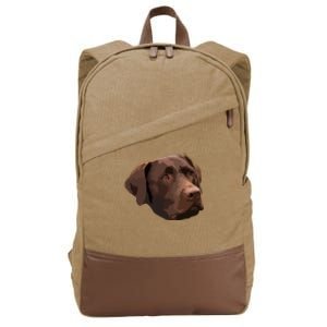 Funny Chocolate Lab Labrador Retriever Dog Head Cotton Canvas Backpack