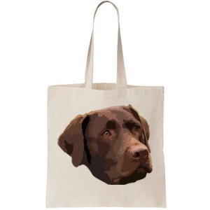 Funny Chocolate Lab Labrador Retriever Dog Head Tote Bag