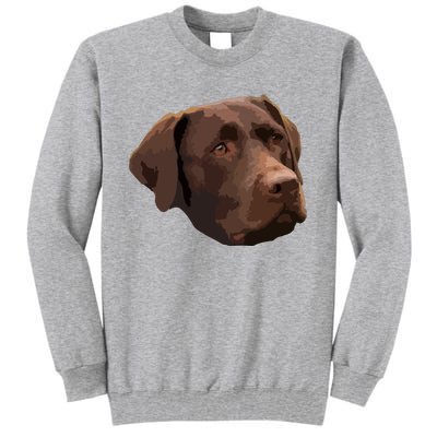 Funny Chocolate Lab Labrador Retriever Dog Head Tall Sweatshirt