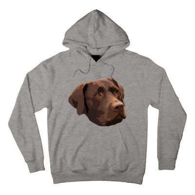 Funny Chocolate Lab Labrador Retriever Dog Head Tall Hoodie