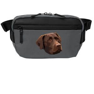 Funny Chocolate Lab Labrador Retriever Dog Head Crossbody Pack