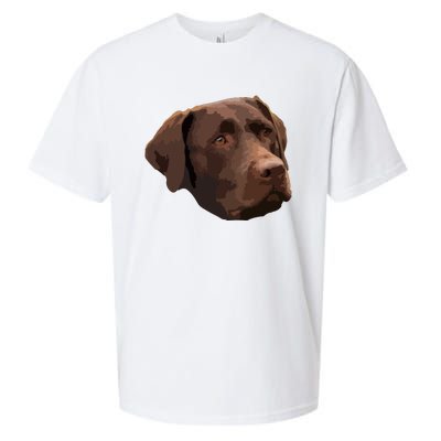 Funny Chocolate Lab Labrador Retriever Dog Head Sueded Cloud Jersey T-Shirt