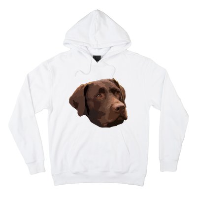 Funny Chocolate Lab Labrador Retriever Dog Head Hoodie