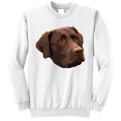 Funny Chocolate Lab Labrador Retriever Dog Head Sweatshirt