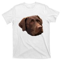 Funny Chocolate Lab Labrador Retriever Dog Head T-Shirt