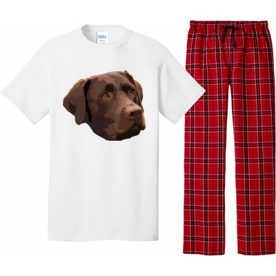 Funny Chocolate Lab Labrador Retriever Dog Head Pajama Set