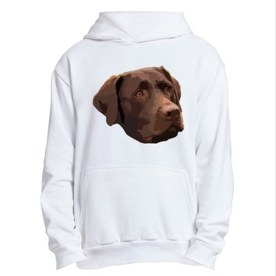 Funny Chocolate Lab Labrador Retriever Dog Head Urban Pullover Hoodie