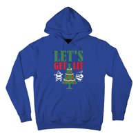 Funny Christmas LetS Get Lit Ing Xmas Lights Tree Gift Hoodie