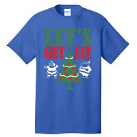 Funny Christmas LetS Get Lit Ing Xmas Lights Tree Gift Tall T-Shirt