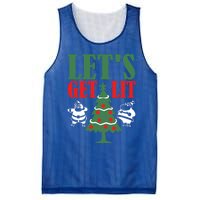 Funny Christmas LetS Get Lit Ing Xmas Lights Tree Gift Mesh Reversible Basketball Jersey Tank