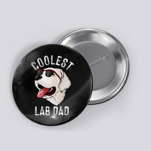 Funny Coolest Lab Dad Gift For White Labrador Dog Lover Button