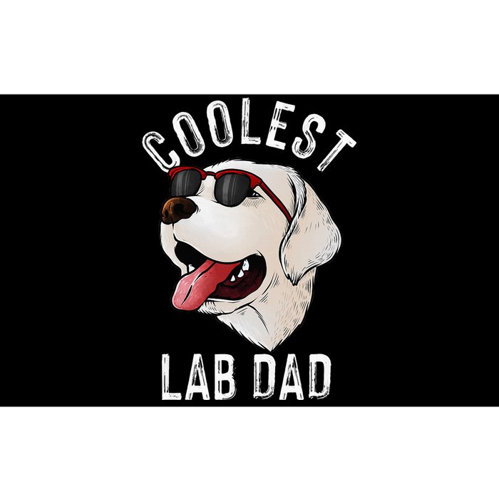 Funny Coolest Lab Dad Gift For White Labrador Dog Lover Bumper Sticker