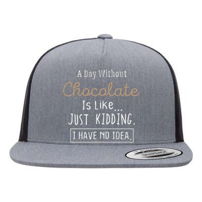 Funny Chocolate Lovers Cute Gift Flat Bill Trucker Hat