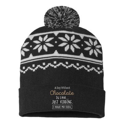 Funny Chocolate Lovers Cute Gift USA-Made Snowflake Beanie