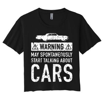 Funny Car Lover Gift Garage Owner Car Fixer Enthusiast Women's Crop Top Tee