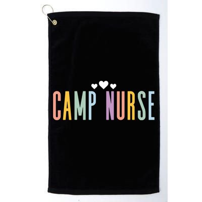 Funny Camping Lover Nursing Matching Summer Camp Nurse Gift Golf Towel