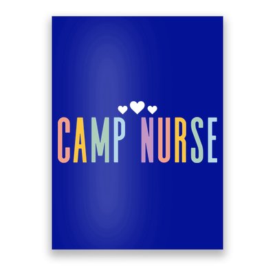 Funny Camping Lover Nursing Matching Summer Camp Nurse Gift Poster
