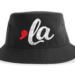 Funny Comma La Kamala Harris 2024 For President Election Sustainable Bucket Hat