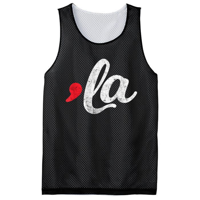 Funny Comma La Kamala Harris 2024 For President Election Mesh Reversible Basketball Jersey Tank