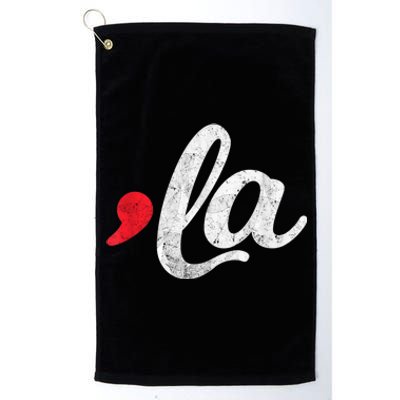 Funny Comma La Kamala Harris 2024 For President Election Platinum Collection Golf Towel