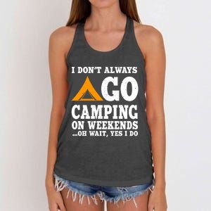 Funny Camping Lover Outfit Nature Hiking And Summer Camp Cute Gift Women's Knotted Racerback Tank