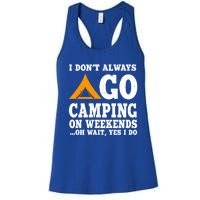 Funny Camping Lover Outfit Nature Hiking And Summer Camp Cute Gift Women's Racerback Tank