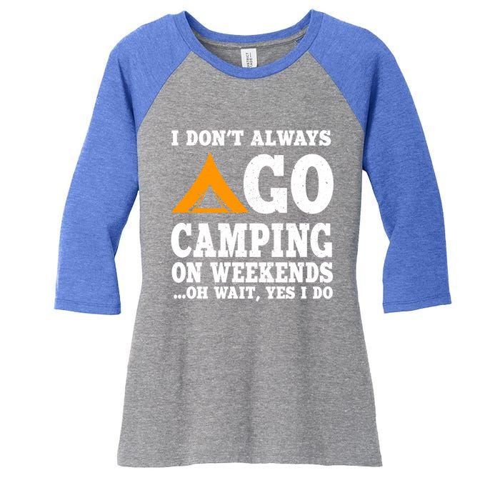 Funny Camping Lover Outfit Nature Hiking And Summer Camp Cute Gift Women's Tri-Blend 3/4-Sleeve Raglan Shirt