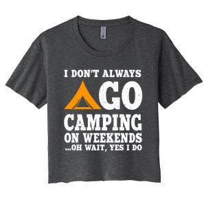 Funny Camping Lover Outfit Nature Hiking And Summer Camp Cute Gift Women's Crop Top Tee