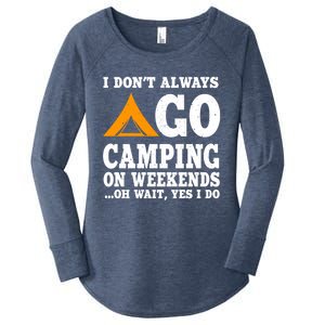 Funny Camping Lover Outfit Nature Hiking And Summer Camp Cute Gift Women's Perfect Tri Tunic Long Sleeve Shirt