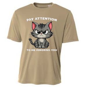 Funny Cat Lovers Pay Attention To Me Ignoring You Cooling Performance Crew T-Shirt