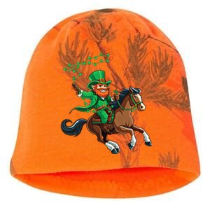 Funny Cow Leprechaun St PatrickS Day Horse Riding Lover Gift Kati - Camo Knit Beanie