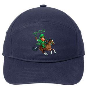 Funny Cow Leprechaun St PatrickS Day Horse Riding Lover Gift 7-Panel Snapback Hat