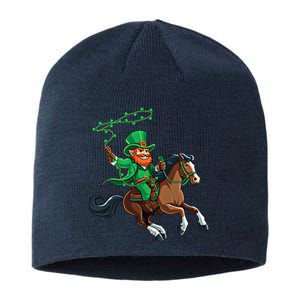 Funny Cow Leprechaun St PatrickS Day Horse Riding Lover Gift Sustainable Beanie