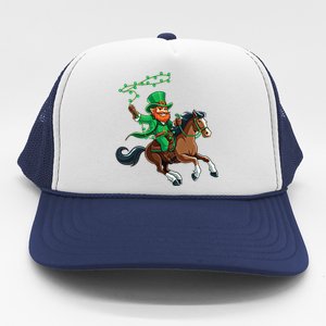 Funny Cow Leprechaun St PatrickS Day Horse Riding Lover Gift Trucker Hat