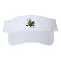 Funny Cow Leprechaun St PatrickS Day Horse Riding Lover Gift Valucap Bio-Washed Visor