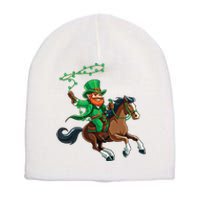 Funny Cow Leprechaun St PatrickS Day Horse Riding Lover Gift Short Acrylic Beanie