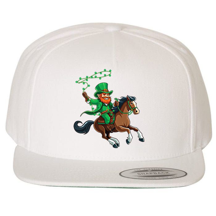 Funny Cow Leprechaun St PatrickS Day Horse Riding Lover Gift Wool Snapback Cap