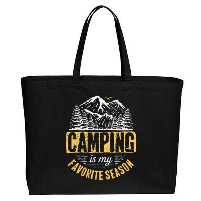 Funny Camping Lover Outdoor Camper Camping Favorite Season Cotton Canvas Jumbo Tote