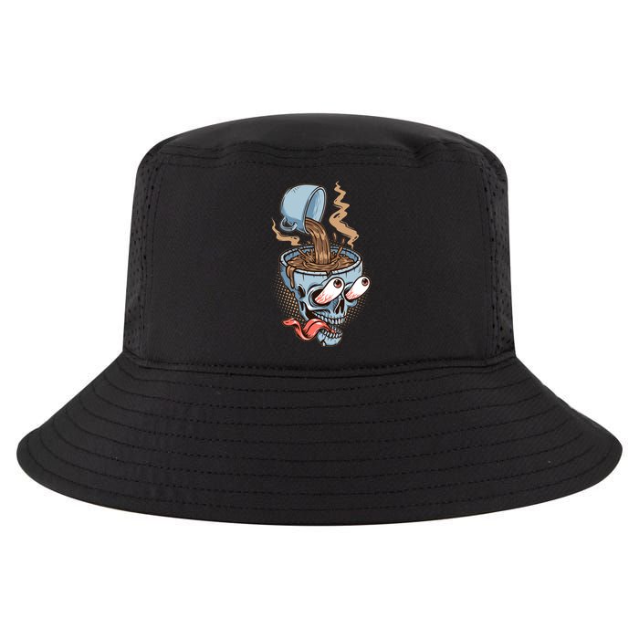 Funny Coffee Lover Addict Skull Cool Comfort Performance Bucket Hat