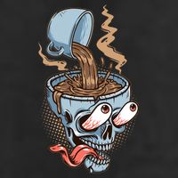 Funny Coffee Lover Addict Skull Cool Comfort Performance Bucket Hat